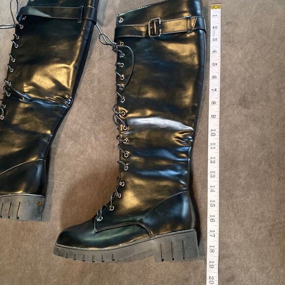 Women’s Lace Up Knee High Combat Boot NEW Size 38 (US7) - Picture 6 of 6